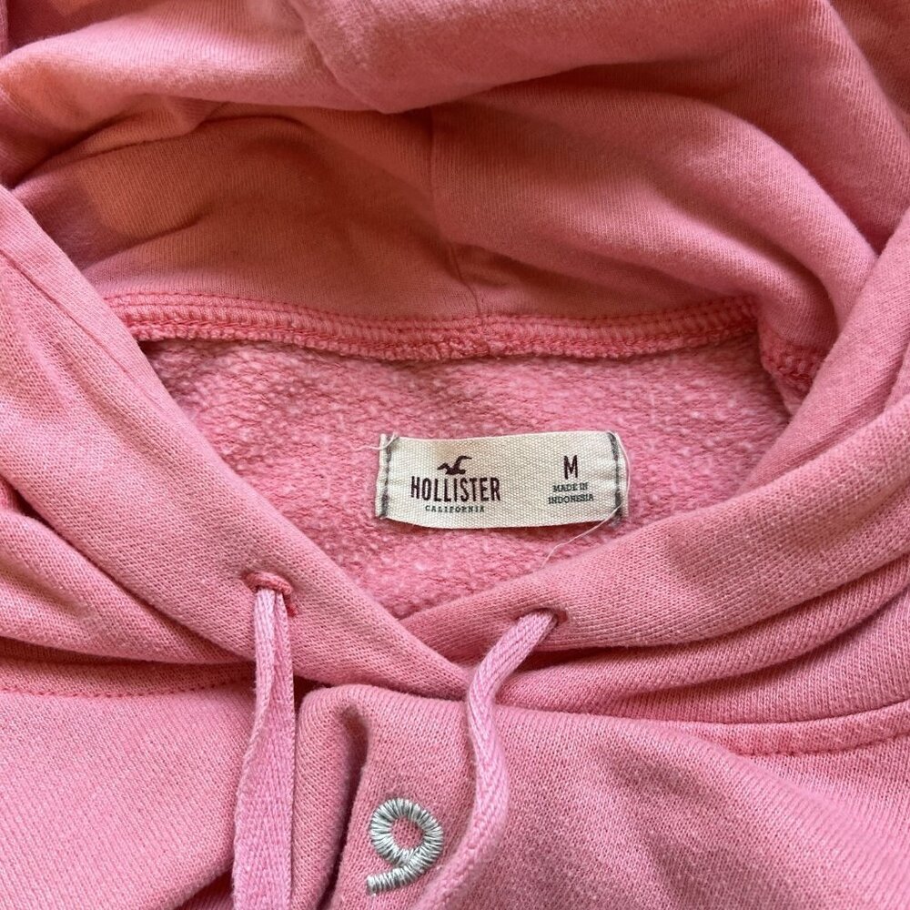 Hollister - Pink Branded Front Pocket Hooded Sweatshirt M - Picture 4 of 11